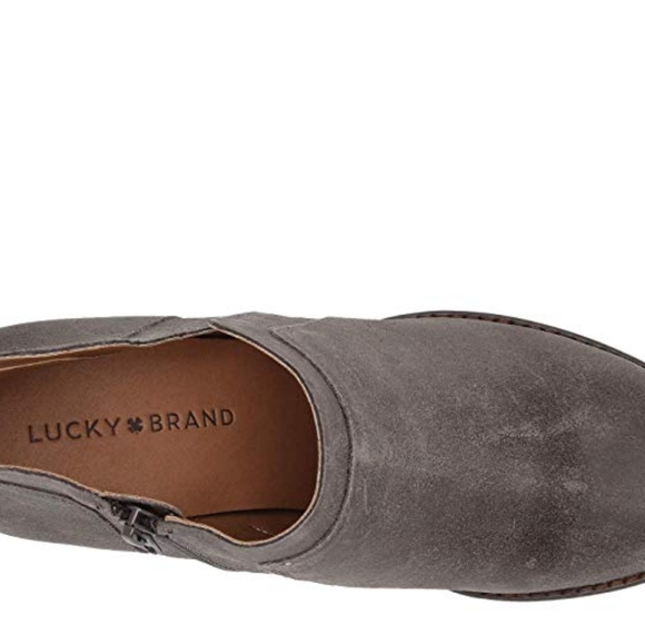 Lucky Brand Gray Grey Booties Suede - Picture 2 of 7